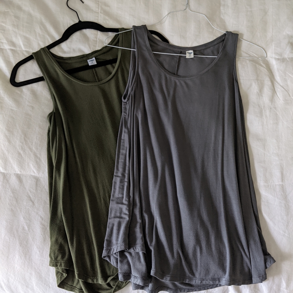 (2) Old Navy Luxe Swing Tanks Small